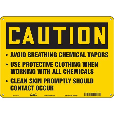 Chemical Sign,14" W,10" H,0.055" Thick (