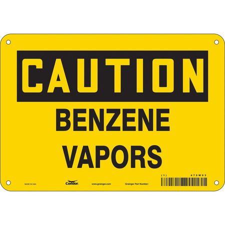 Chemical Sign,10"w,7" H,0.055" Thickness