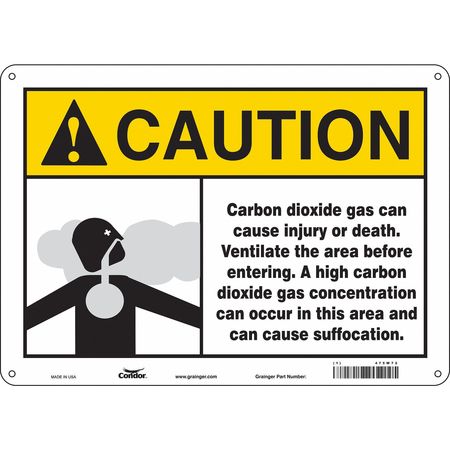 Chemical Sign,14" W,10" H,0.055" Thick (