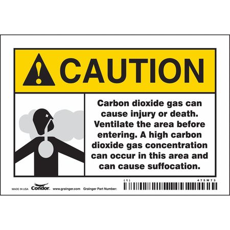 Chemical Sign,5" W,3-1/2" H,0.004" Thick