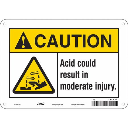 Chemical Sign,10"w,7" H,0.004" Thickness