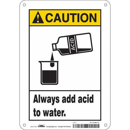 Chemical Sign,7"w,10" H,0.055" Thickness