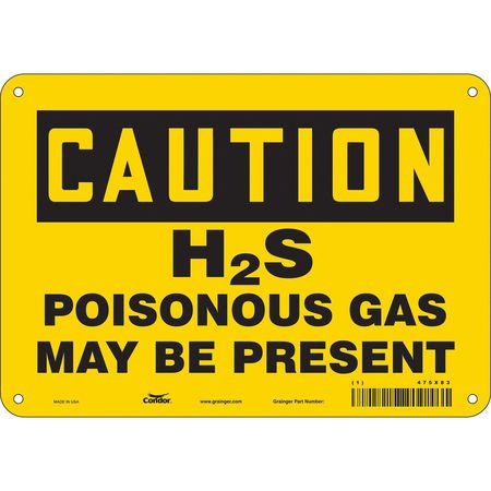 Chemical Sign,10"w,7" H,0.055" Thickness