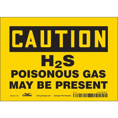 Chemical Sign,7" W,5" H,0.004" Thickness