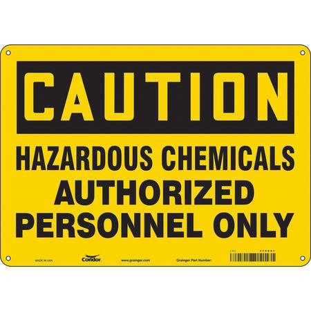 Chemical Sign,14" W,10" H,0.055" Thick (