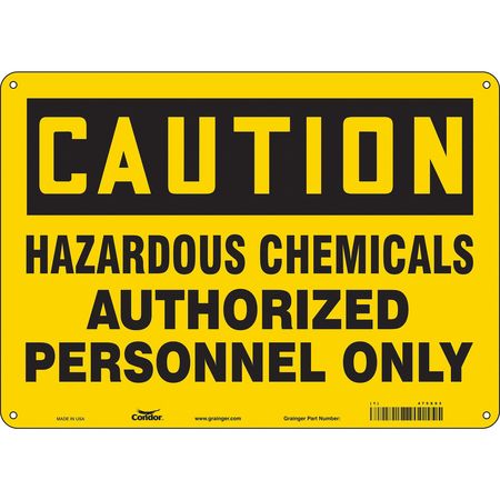 Chemical Sign,14" W,10" H,0.004" Thick (