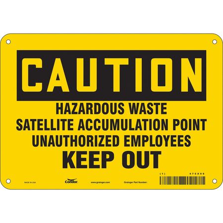 Chemical Sign,10"w,7" H,0.055" Thickness