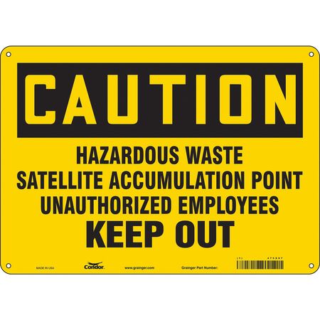 Chemical Sign,14" W,10" H,0.055" Thick (