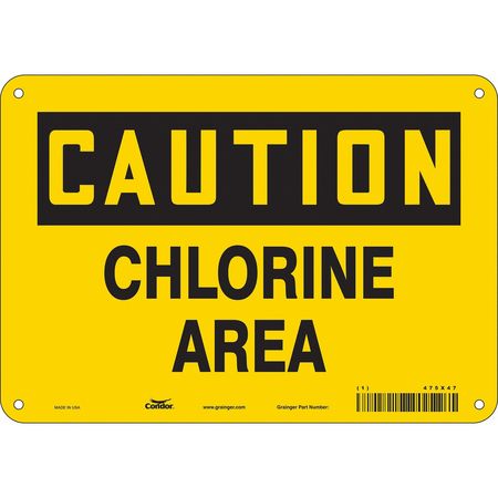 Chemical Sign,10"w,7" H,0.055" Thickness