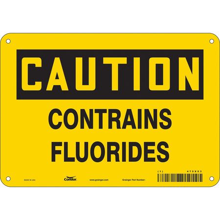 Chemical Sign,10"w,7" H,0.055" Thickness