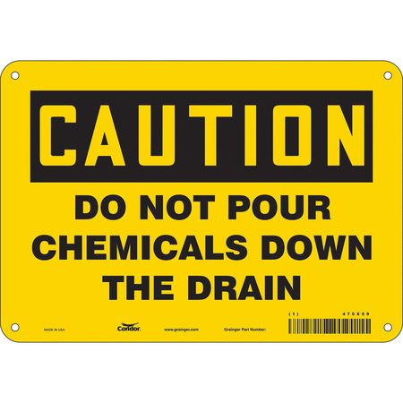 Chemical Sign,10"w,7" H,0.055" Thickness