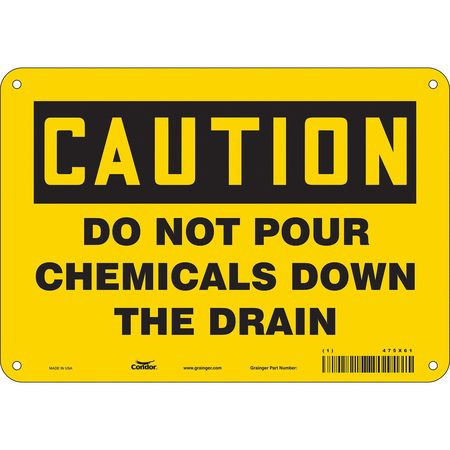 Chemical Sign,10"w,7" H,0.004" Thickness