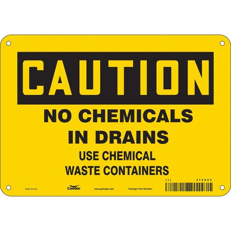 Chemical Sign,10"w,7" H,0.055" Thickness