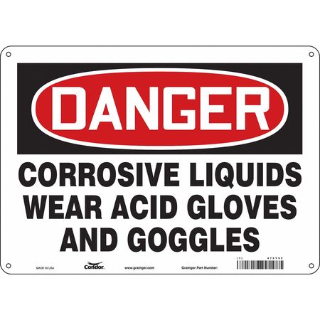 Chemical Sign,14" W,10" H,0.055" Thick (