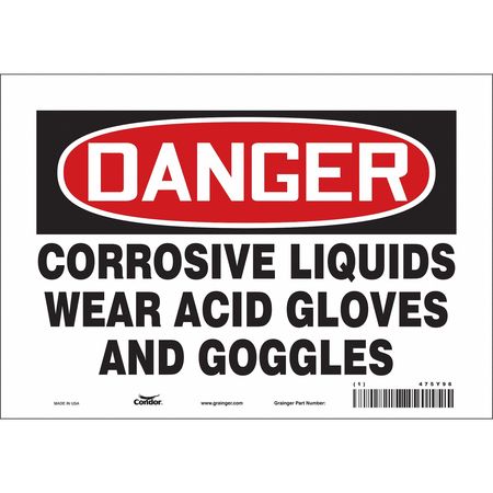 Chemical Sign,10"w,7" H,0.004" Thickness