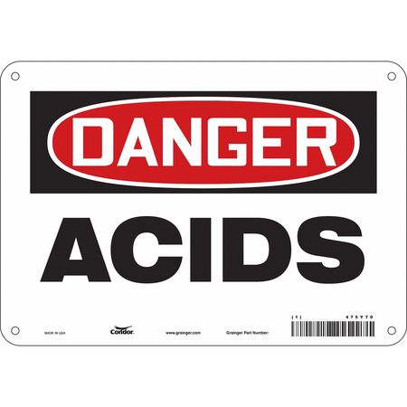 Chemical Sign,10"w,7" H,0.055" Thickness