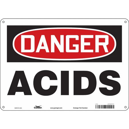 Chemical Sign,14" W,10" H,0.055" Thick (