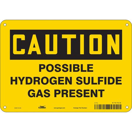 Chemical Sign,10"w,7" H,0.055" Thickness