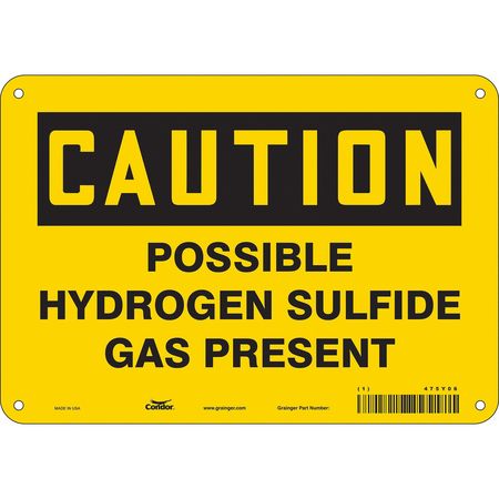 Chemical Sign,10"w,7" H,0.004" Thickness