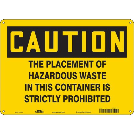 Chemical Sign,14" W,10" H,0.055" Thick (