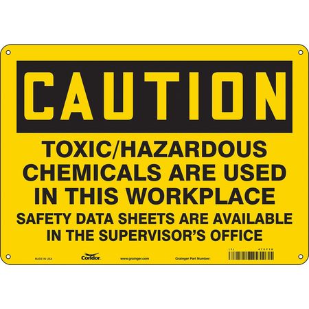 Chemical Sign,14" W,10" H,0.055" Thick (