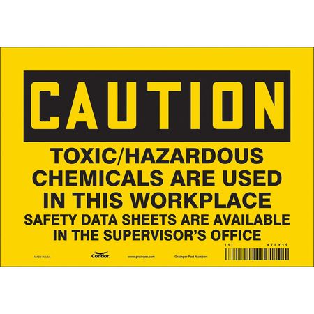 Chemical Sign,10"w,7" H,0.004" Thickness