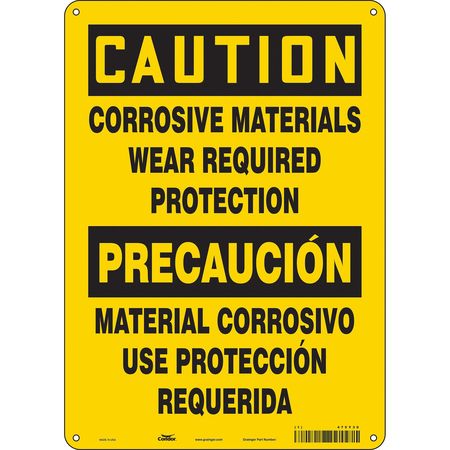 Chemical Sign,10" W,14" H,0.055" Thick (