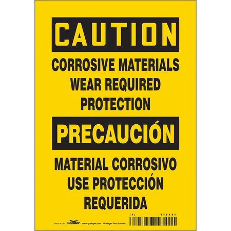 Chemical Sign,7"w,10" H,0.004" Thickness