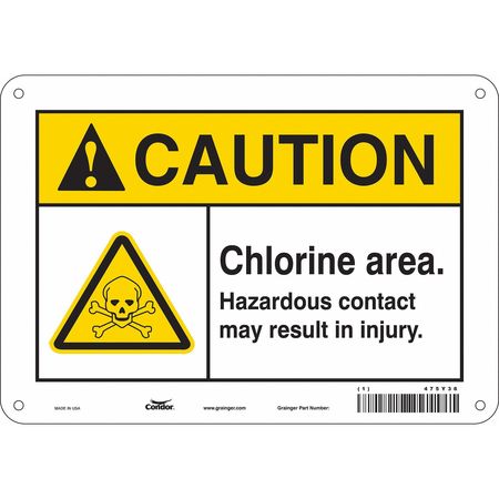 Chemical Sign,10"w,7" H,0.055" Thickness