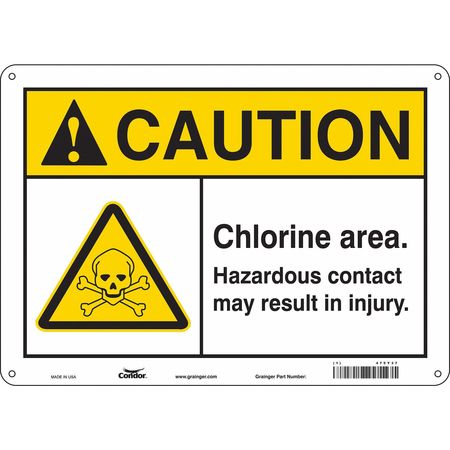 Chemical Sign,14" W,10" H,0.055" Thick (