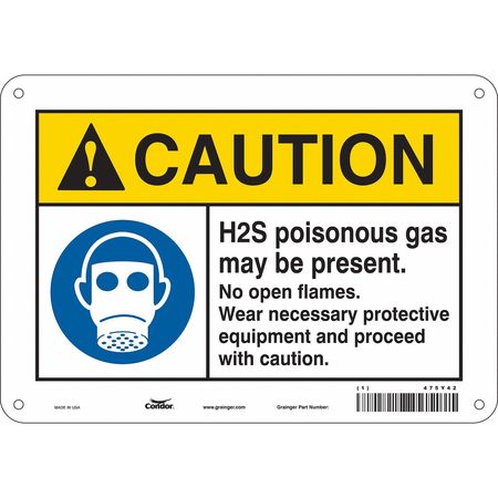 Chemical Sign,10"w,7" H,0.055" Thickness