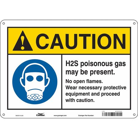 Chemical Sign,14" W,10" H,0.055" Thick (