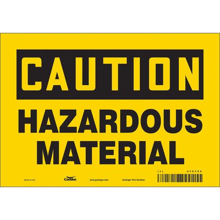 Chemical Sign,10"w,7" H,0.004" Thickness