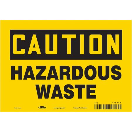 Chemical Sign,10"w,7" H,0.004" Thickness