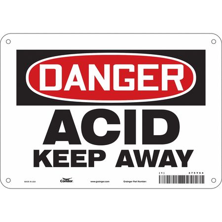 Chemical Sign,10"w,7" H,0.055" Thickness