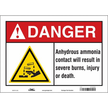 Chemical Sign,14" W,10" H,0.004" Thick (