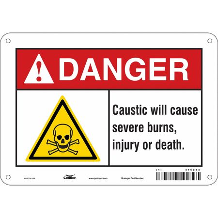 Chemical Sign,10"w,7" H,0.055" Thickness