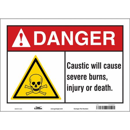 Chemical Sign,14" W,10" H,0.004" Thick (