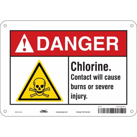 Chemical Sign,10"w,7" H,0.055" Thickness