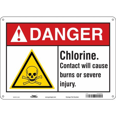 Chemical Sign,14" W,10" H,0.055" Thick (