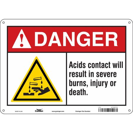 Chemical Sign,14" W,10" H,0.055" Thick (