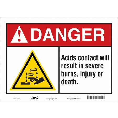 Chemical Sign,14" W,10" H,0.004" Thick (