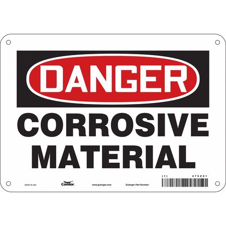 Chemical Sign,10"w,7" H,0.055" Thickness