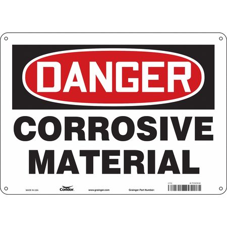 Chemical Sign,14" W,10" H,0.055" Thick (