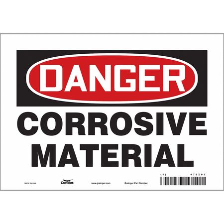 Chemical Sign,10"w,7" H,0.004" Thickness