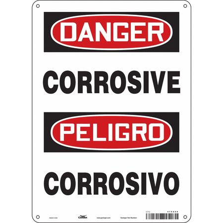 Chemical Sign,10" W,14" H,0.055" Thick (