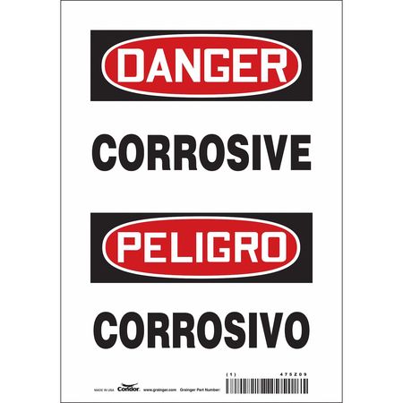 Chemical Sign,7"w,10" H,0.004" Thickness