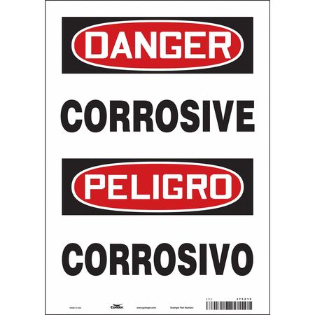 Chemical Sign,10" W,14" H,0.004" Thick (