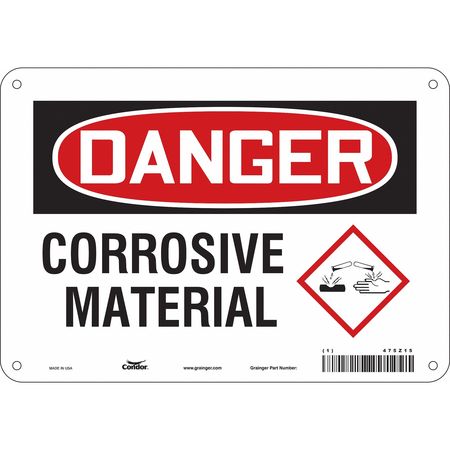 Chemical Sign,10"w,7" H,0.055" Thickness