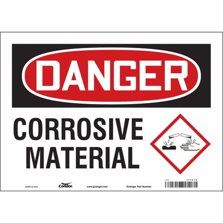 Chemical Sign,14" W,10" H,0.004" Thick (